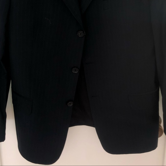 YSL saint Laurent blazer jacket dark blue striped - Picture 6 of 7